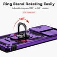 thumbnail image 6 of for Samsung Galaxy S20 Case with Camera Lens Cover HD Screen Protector, Dual Layer Military-Grade Drop Tested Magnetic Ring Holder Kickstand Protective Phone Case for Samsung Galaxy S20 5G (Purple), 6 of 17