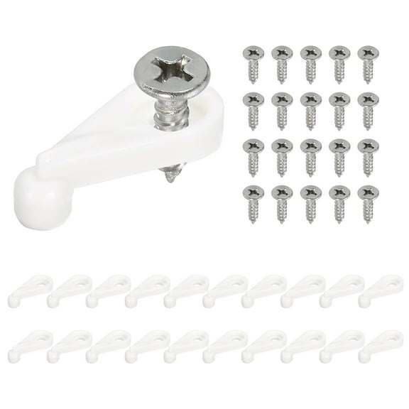 Uxcell 26Sets 25mm Plastic Glass Retainer Clips Kit for 8mm Thick Glass, White