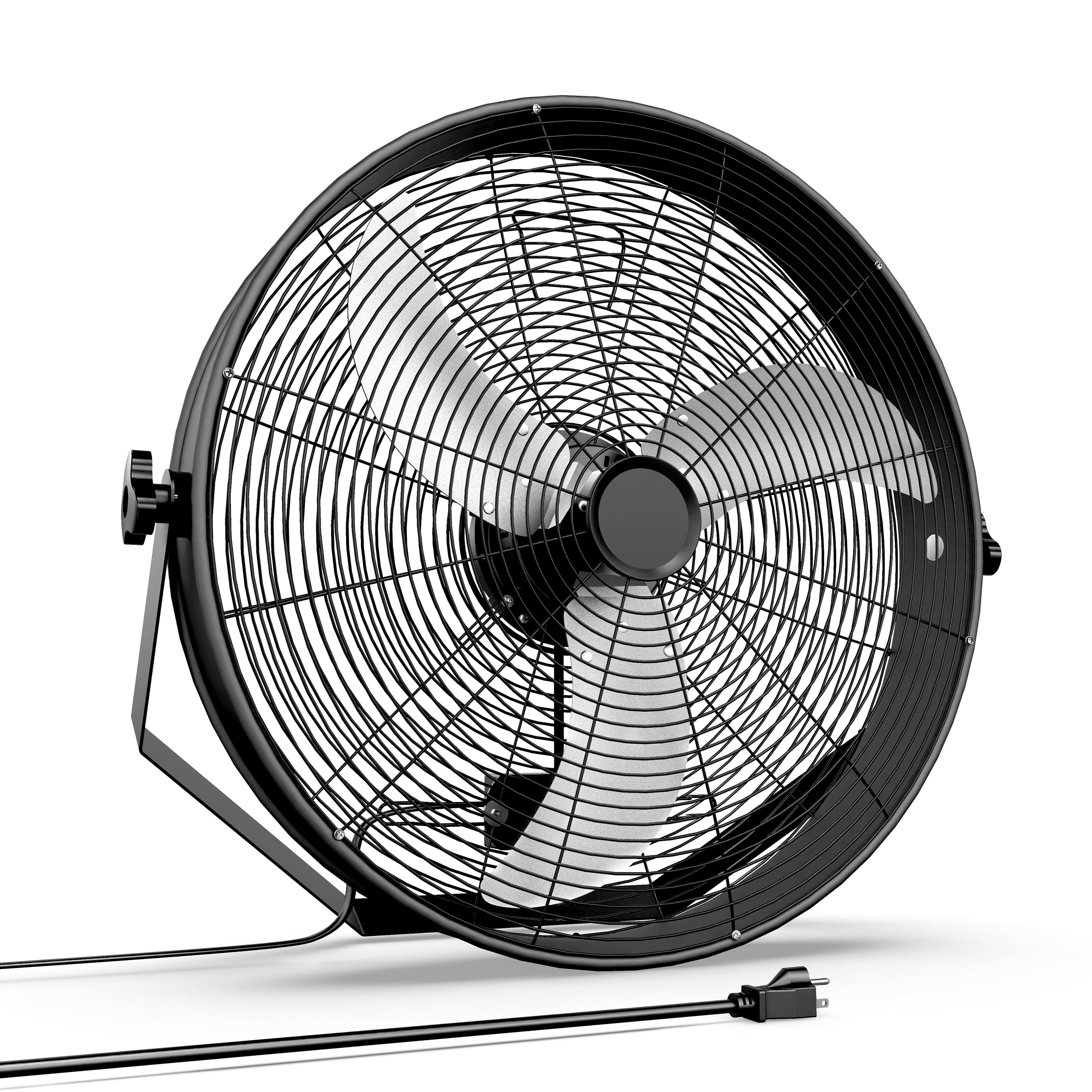 InfiniPower 18 Inch High Velocity Wall Mount Fan with Rack, 3 Speed