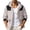 Khaki, variant on Hooded Color Block Outdoor Jacket Men Hooded Zip Up Windproof Water Resistant Hiking Jacket White XXL