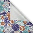 thumbnail image 6 of Ambesonne Vintage Valance & Curtain, Clock with Roman Digits, 55"x30", Blue and Dark Orange, 6 of 6