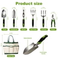 thumbnail image 2 of 12 Piece Garden Tool Set, Heavy Duty Stainless Steel Gardening Tools with Ergonomic Handles, Canvas Tote Bag & Gloves for Planting, Pruning, Weeding, Garden Gifts Supplies, 2 of 8
