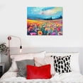 thumbnail image 4 of Nawypu Abstract Floral Canvas Wall Art, Colorful Flowers Artwork Painting Prints Modern Watercolor Pictures Framed for Living Room Bedroom Bathroom Office Home Decor, 4 of 4