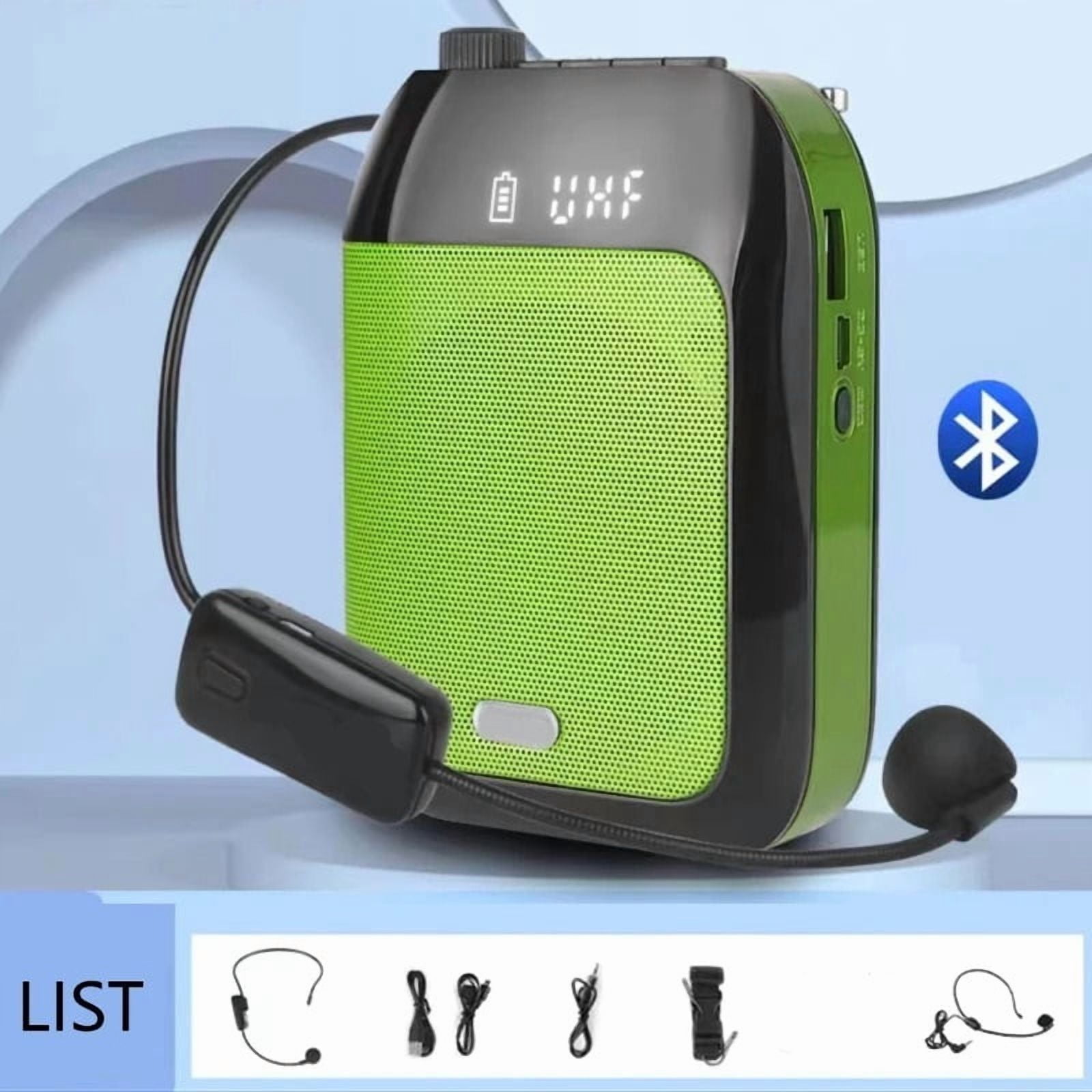2.4G 15W Bluetooth Wired Voice Amplifier Portable for Teaching Lecture Tour Guide ,True Acoustic Power Amplifier