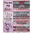 thumbnail image 2 of Valentine''s Day Gifts for Her Wife Blanket I Love You Throw for Girl Women Home Bedroom Living Room Romantic Decor Soft Cozy Lightweight Plush Throw Blankets 50"x60", 2 of 6