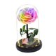 thumbnail image 3 of Rosa iluminada BLESIY Flor preservada en cúpula de cristal luz de mesa, 3 of 8