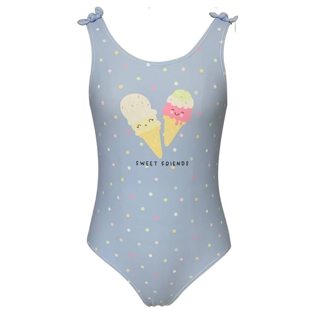 Traje de Baño George para Niña, Completo color Azul Talla 4