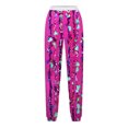 thumbnail image 5 of WFJCJPAF 2025 New Product Pants for Women Plus Size 4X,Women Fashion Color Blocked Printed Drawstring Pants - Hot Pink XL, 5 of 5