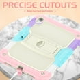 thumbnail image 6 of Nalacover Armor Heavy Duty Case for iPad 10th Generation 10.9" 2022, Military Grade Full-Body Rugged Shockproof Cover with Kickstand Shoulder Strap Lanyard Triple Layers Protection Case,Colorful Pink, 6 of 8