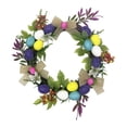 thumbnail image 2 of 12inch Easter Egg Wreath Elegant Spring Wreath with Flowers,Eggs,GreenLeaves andTwine,ArtificialSpring Easter Wreath Front Door Decorations for Home Wall Window Party and Holiday Celebrations, 2 of 5
