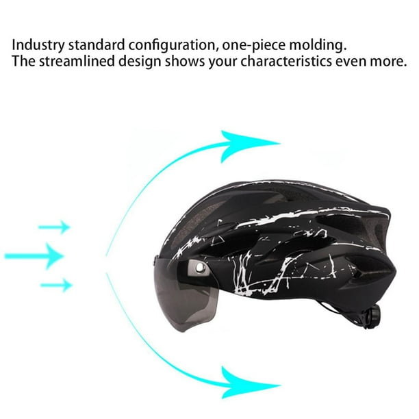 Helmet Cycling Helmet for Adult Men Women Protective Helmet with Magnetic  Visor 