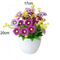 thumbnail image 7 of Cheer.US 2 Pcs Artificial Flowers in Pot Decor Flower Arrangements Lifelike Plastic Chrysanthemum Flowers Bouquets In Pot Table Centerpieces Holiday Dinning coffee Room Table Kitchen Decoration, 7 of 7