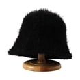 thumbnail image 5 of Women Autumn Winter Bucket Hat Solid Color Super Soft Windproof Female Thicken Winter Warm Fisherman Hat, 5 of 7