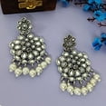 thumbnail image 6 of Efulgenz Crystal CZ Rhinestone Boho Earrings Leaf Dangle Statement Earring Set for Women, 6 of 6