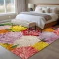 thumbnail image 4 of Rectangle Area Rugs 5 x 7 Ft, Watercolor Chrysanthemum Non-Slip Residential Carpet, Vintage Abstract Oil Painting Floral Indoor Crawling Mats Runner Rugs for Living Room/Dining Room/Bedroom, 4 of 8