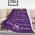 thumbnail image 3 of 75th Birthday Gifts for Women Blanket - 75 Birthday Gifts for Mom or Wife - 1947 Birthday Gifts for Women - Gifts for 75 Year Old Women - Cozy & Soft Flannel Throw Blanket 60 x 50 inch, 3 of 6