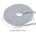 thumbnail image 2 of Uxcell 1/2"x16' Natural Twisted Cotton Rope 3 Strand Soft Craft Rope with Drawstring Bag Grey 2 Pack, 2 of 6