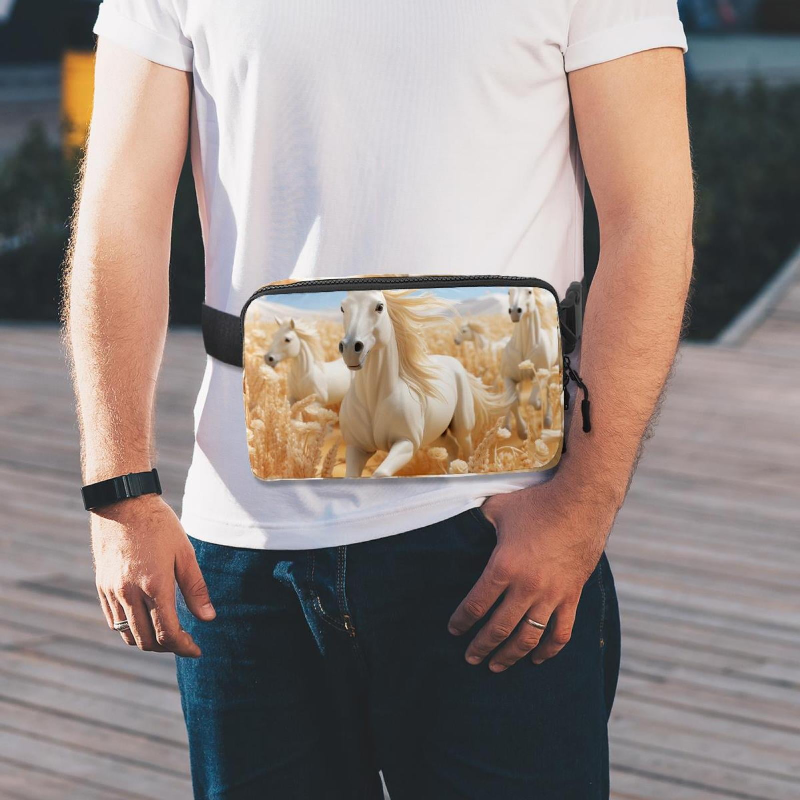 Cartoons Lightweight Adjustable Fanny Bag Running Belt Waist Pack with Extension Strap Unisex