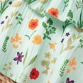 thumbnail image 6 of CAUYDY Toddler Girls Clothes Baby Girl Summer Outfits Ruffle Sleeveless Linen Shirt Kid Short Set for Girls 6-9M 12-18M 2T 3T 4T 5T 6T 7T (Sizes 4-5 Years,D01-Green), 6 of 6