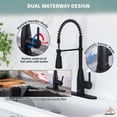 thumbnail image 4 of CASAINC Single Handle Kitchen Faucet with Pull Down Sprayer, Touchless Sensor, Deck Mounted, Matte Black, 4 of 4