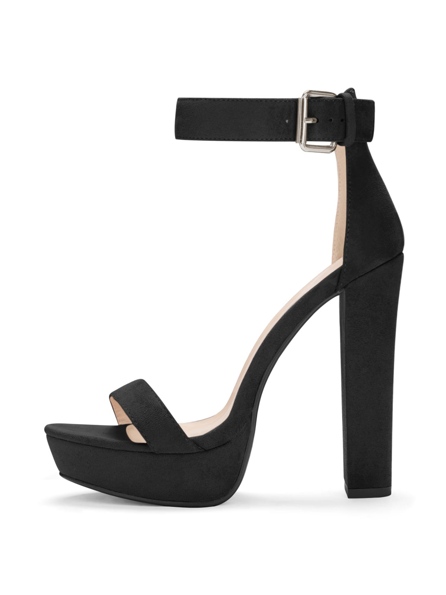 Woman High Chunky Heel Ankle Strap 