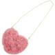 thumbnail image 3 of EeaseMX bolso bandolera con cadena de felpa con forma de corazón de melocotón, elegante bolso de hombro para mujer, bolso de hombro portátil para mujer, de goma roja., 3 of 7