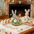 thumbnail image 7 of KOYPTL Easter Tabletop Wooden Bunny Rustic Decorations,Easter Centerpiece Tray Shelf Decor with Jute Rope Greenery Carrot Eggs Wooden Bunnies for DIY Craft Making Painting Farmhouse Spring Ornaments, 7 of 7