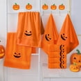 thumbnail image 1 of 2.43 FT Of 3Pc Halloween Themed Embroidered Towels Comfortable Household Cottons Towels, 1 of 5