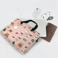 thumbnail image 5 of 16" Laptop Briefcase for Work Travel Laptop Shoulder Bag Carrying Handbag Laptop Case Pink Cute Christmas Icons, 5 of 8