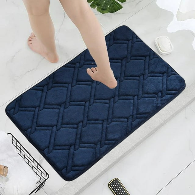 Alfombras de baño, tapete de baño, alfombra de área, alfombras de baño de espuma antideslizante absorbente, lavables a máquina, tapetes de baño de terciopelo suave y rebote lento, tapete grueso para p