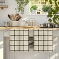 thumbnail image 4 of Linen Buffalo Check Kitchen Towels Set of 4, Retro Black Lines Grid Pattern Absorbent Dish Towels for Kitchen, Microfiber Hand Towel, Quick Drying Tea Towel for Cleaning Decorative Dishcloths, 4 of 7
