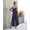 Navy Blue, variant on Women's Spaghetti Strap V-Neck Jumpsuit, Belted Waist Split Wide Leg Flowy Summer Romper