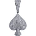 thumbnail image 1 of LAICAIW Iced Out Club Diamond Heart Spade Playing Cards Simulated Lab diamonds Pendant Necklace, 1 of 6