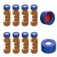 thumbnail image 1 of Paquete de 100 Viales para Muestreador AutomáTico de 2 Ml - Viales para HPLC 9-425 Viales áMbar con Tapones de Rosca Azules, Tabiques Rojos y Blancos, 1 of 7