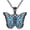 Turquoise, variant on Butterfly Necklace for Women 925 Sterling Silver Abalone Shell/Blue Opal/Turquoise Gemstone Butterfly Pendant Necklace Dainty Jewelry Gifts for Girlfriend Mother