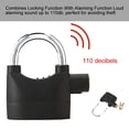 thumbnail image 2 of Fdit Black Anti-theft Security Padlock Waterproof Siren Alarm Lock for Motorcycle Bicycle Door Windo, Window Lock, 2 of 10
