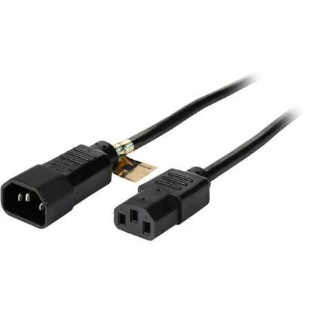 UPC: 0037332180483 | Tripp Lite Model P004-015 15 ft. Black 18AWG SJT 10A 100-250V IEC-320-C14 to IEC-320-C13 Power Cord Male to Female