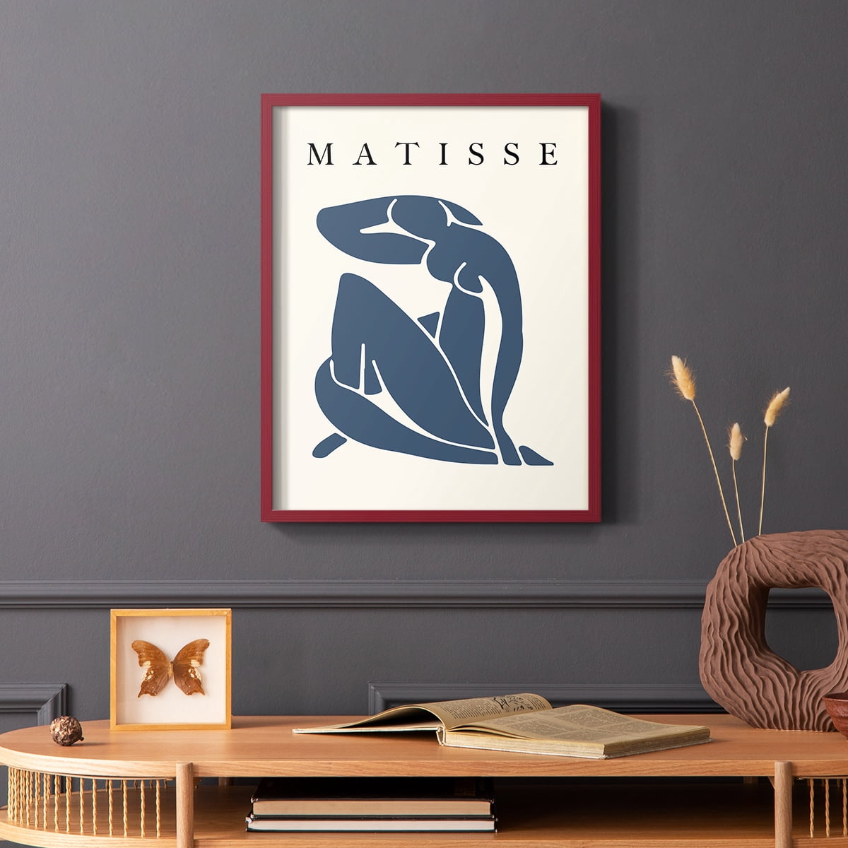 Matisse CCCLXXXI in Red Solid Wood 22 x 28 Framed Print