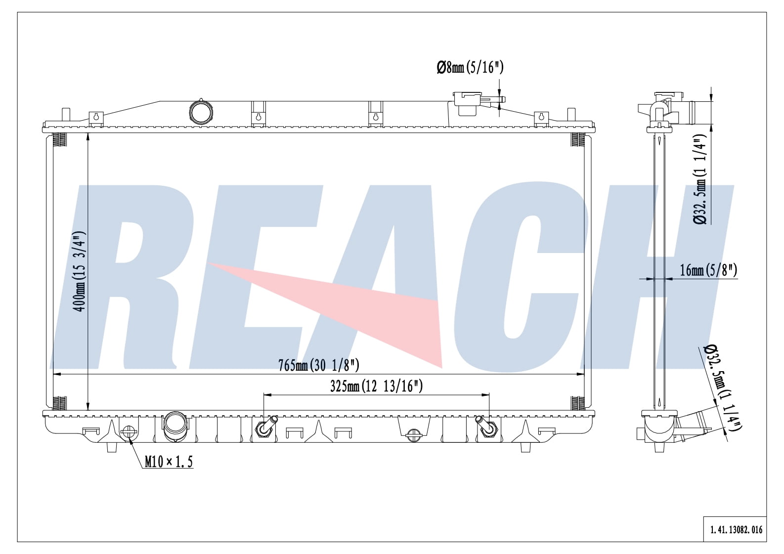 REACH Radiator 41-13082 for 14-09 Acura TSX