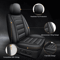 thumbnail image 6 of Car Seat Covers Fit for Ford Escape 2001-2025 2026,Waterproof Leather Seat Protector,Premuim Auto Interior Accessories Black,Full Set(2 Row 5 Seats), 6 of 10