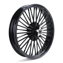 Gloss Black 21" x 3.5" Fat Spoke Front Wheel Rim for Harley Touring Street Glide FLHT FLHR 2009-2020