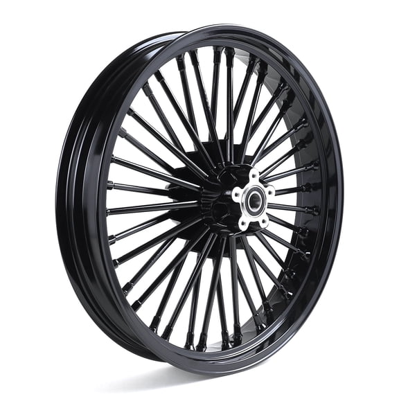 Gloss Black 21" x 3.5" Fat Spoke Front Wheel Rim for Harley Touring Street Glide FLHT FLHR 2009-2020