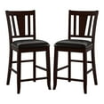 thumbnail image 3 of Furniture of America Ellenwood Espresso Wood 9-Piece Counter Height Dining Set, 3 of 5