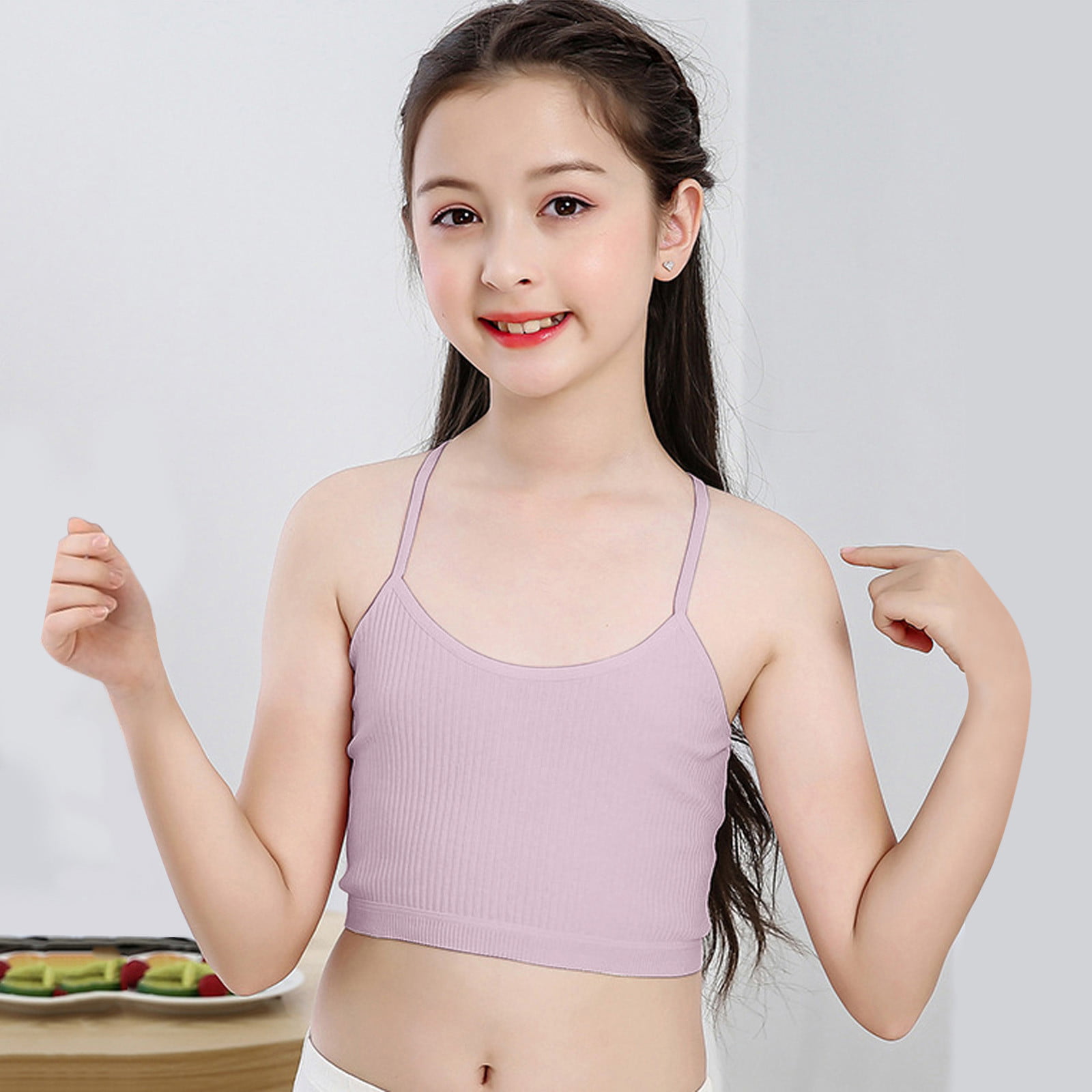 Kids Girls Underwear Cotton Bra Vest Children Underclothes Sport
