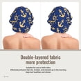 thumbnail image 2 of Kdxio Anchors and Nautical Pattern Satin Bonnet Silk Bonnet Hair Bonnet for Sleeping Hair Bonnets for Women Curly Natural Hair, 2 of 6