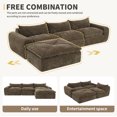 thumbnail image 4 of [VIDEO]116'' Modern Modular Sectional Sofa with Ottoman, Chenille Comfy Cloud Boneless Couch with Deep Seat, High Density Foam without Frame, Free Combination, Legless Design for Living Room&Apartment, 4 of 7