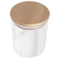 thumbnail image 1 of Jar de Botes, Frasco de Enlatado de Vidrio Duradero 450 ml de receptor de Almacenamiento de Vidrio con tapa de madera para té para especias parafé para cafés, 1 of 7