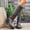 Gray, variant on YTCAMLO Knee High Motorcycle Boots for Women Vintage Y2K Tall Long Boots with Buckle Straps Low Chunky Block Heel Biker Boots