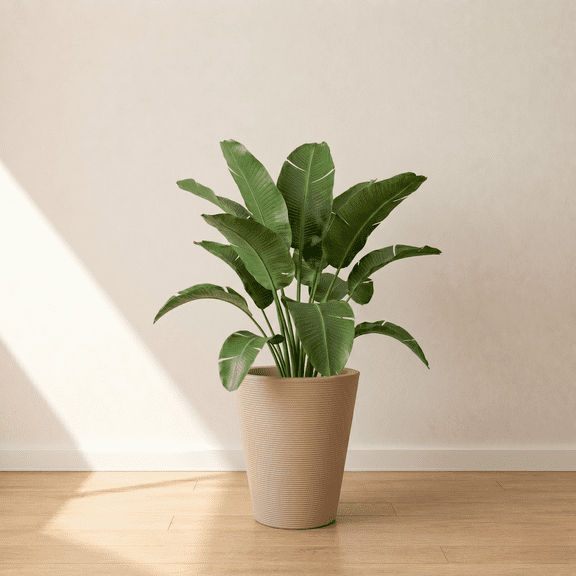 Ecobo 21.7inches Eco-Friendly Round Pot Planter, Tropicana Indoor/Outdoor use, Durable, Versatile & Lightweight, Designed by Brazilian Artisans, Contemporary All-Weather Design – Marbled Orange