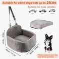 thumbnail image 2 of Asiento de Coche para Perros Unique Bargains para Perros Pequeños y Medianos, Asiento Elevador Desmontable, Seguro y Cómodo, Fácil Instalación, Gris, 2 of 7